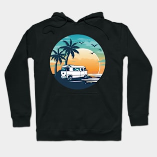 Tropical Rhythm: A Beach Symphony" Hoodie